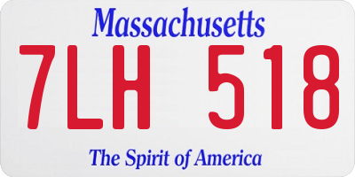 MA license plate 7LH518