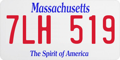 MA license plate 7LH519