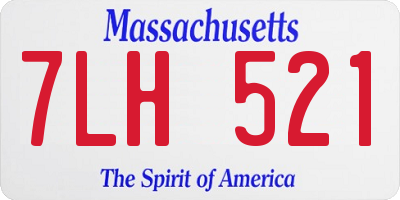 MA license plate 7LH521