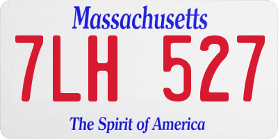 MA license plate 7LH527