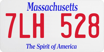 MA license plate 7LH528