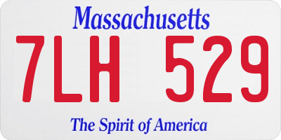 MA license plate 7LH529