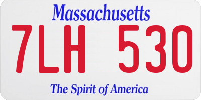 MA license plate 7LH530