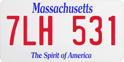 MA license plate 7LH531
