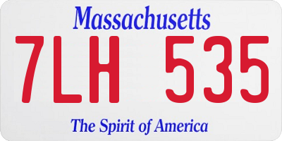 MA license plate 7LH535