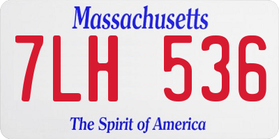 MA license plate 7LH536