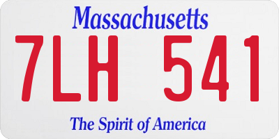MA license plate 7LH541