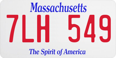 MA license plate 7LH549