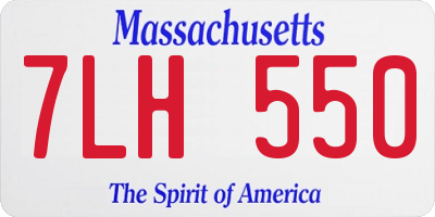MA license plate 7LH550