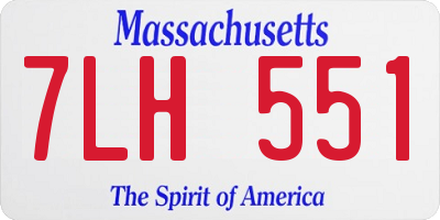 MA license plate 7LH551