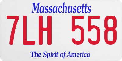 MA license plate 7LH558
