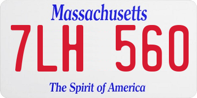 MA license plate 7LH560