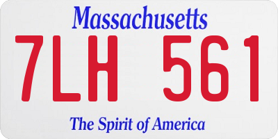MA license plate 7LH561