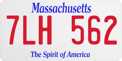 MA license plate 7LH562