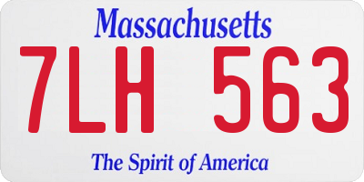 MA license plate 7LH563