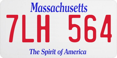 MA license plate 7LH564