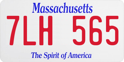 MA license plate 7LH565