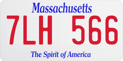 MA license plate 7LH566