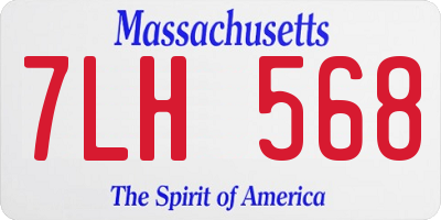 MA license plate 7LH568