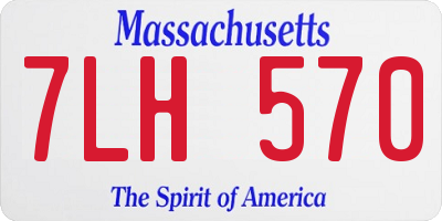 MA license plate 7LH570