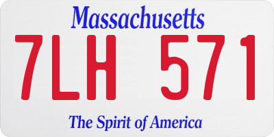 MA license plate 7LH571