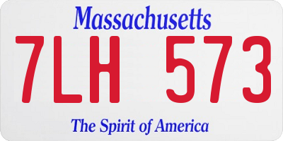 MA license plate 7LH573