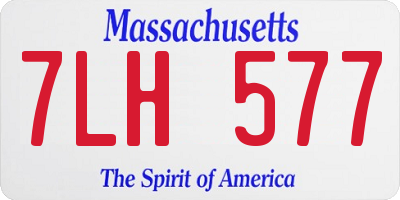 MA license plate 7LH577
