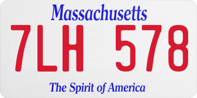 MA license plate 7LH578