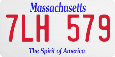MA license plate 7LH579