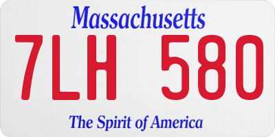 MA license plate 7LH580