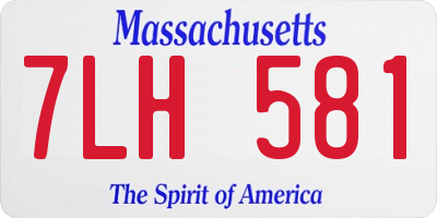 MA license plate 7LH581