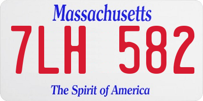 MA license plate 7LH582
