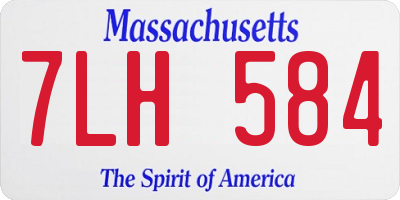 MA license plate 7LH584