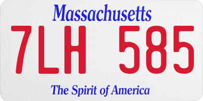 MA license plate 7LH585