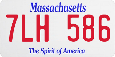 MA license plate 7LH586