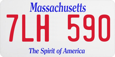 MA license plate 7LH590