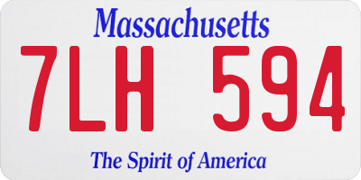 MA license plate 7LH594
