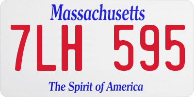 MA license plate 7LH595