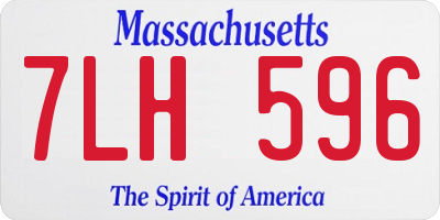 MA license plate 7LH596