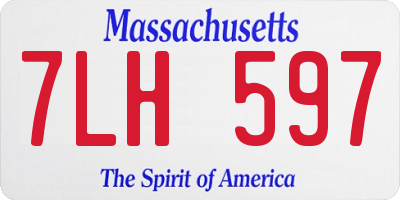 MA license plate 7LH597
