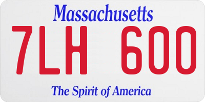 MA license plate 7LH600