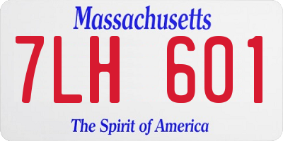 MA license plate 7LH601