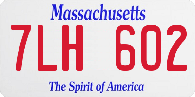 MA license plate 7LH602