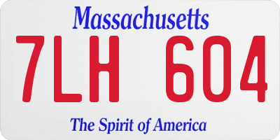 MA license plate 7LH604