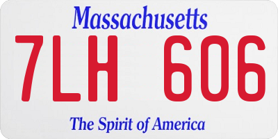MA license plate 7LH606
