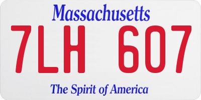 MA license plate 7LH607