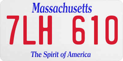 MA license plate 7LH610