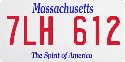 MA license plate 7LH612