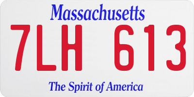 MA license plate 7LH613