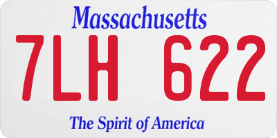 MA license plate 7LH622